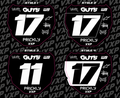 Mini Odi Plate Decal