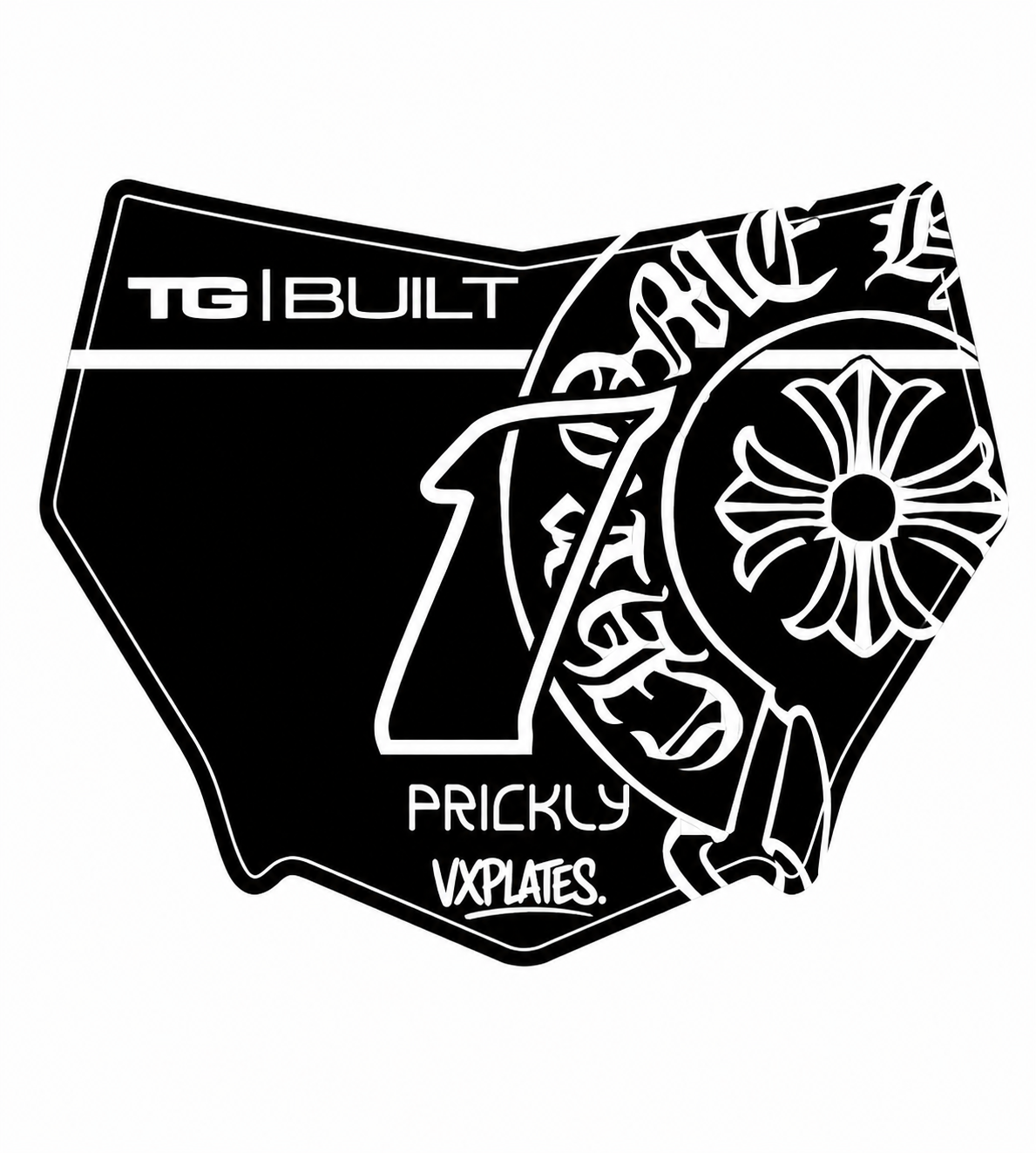 Chrome Hearts Edition Motocutz Plate Decal